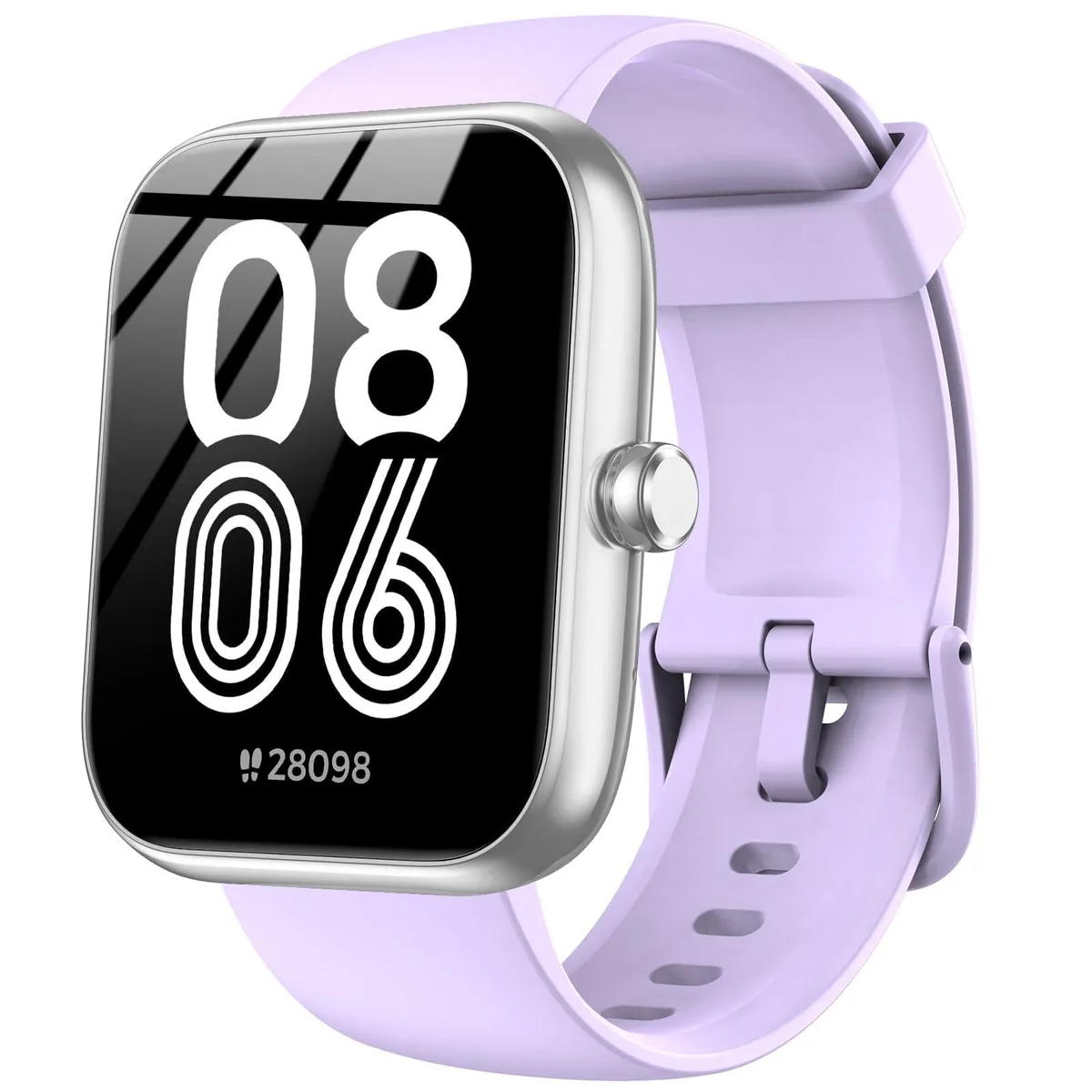  SENBONO IDW25D Smart Watch 1.83" Alexa Bluetooth 5.3 Purple — product photo