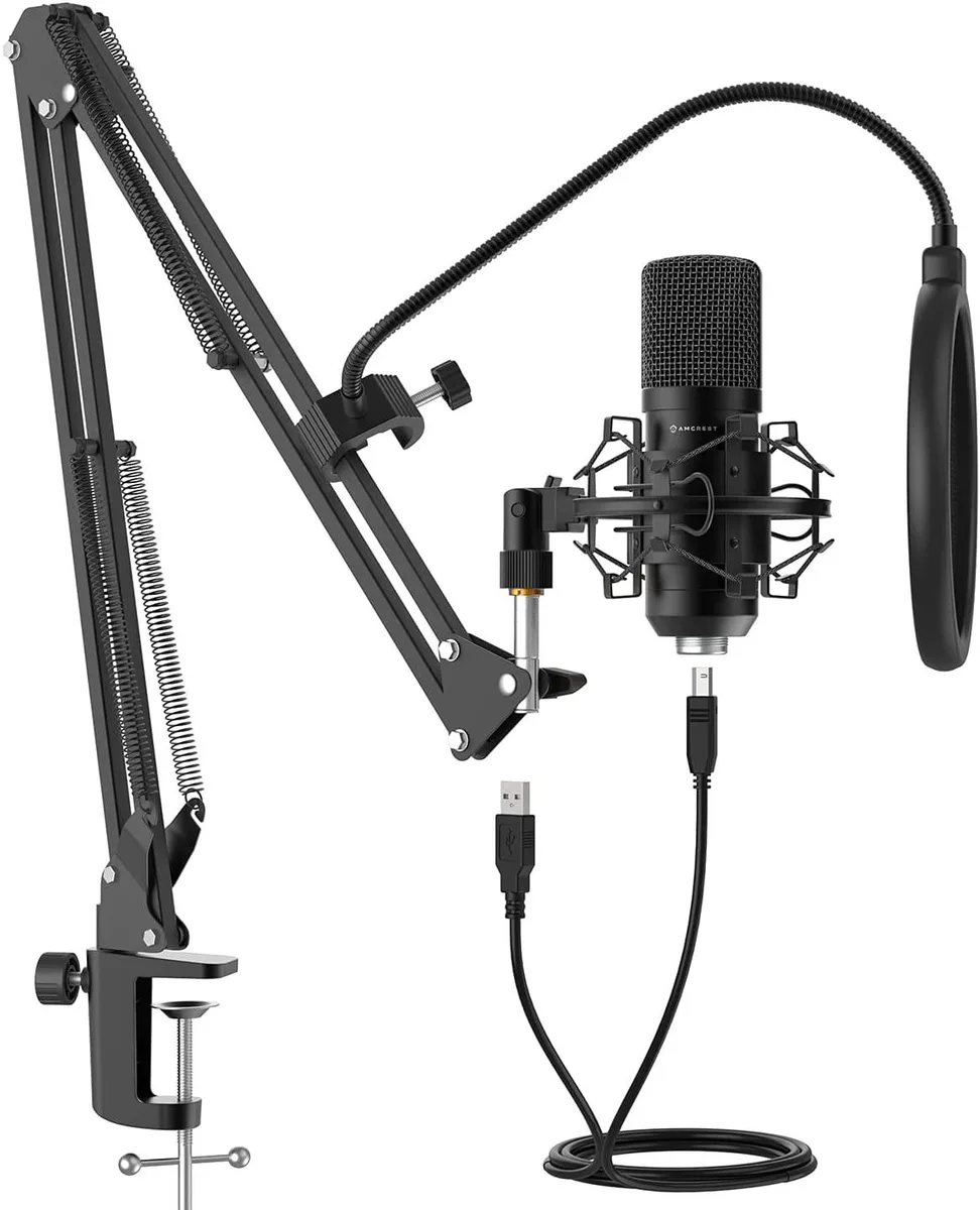 Amcrest Amcrest USB Microphone AM430-BPS with Boom Arm Pop Filter Shock Mount — product photo