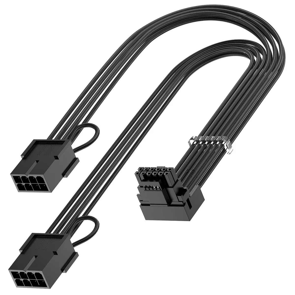  Bangfun 16Pin 90° Male-to-Female 12VHPWR Extension Cable 13in 16AWG 400W RTX 4070/4070 Ti/5070 Ti/5080 Black — product photo