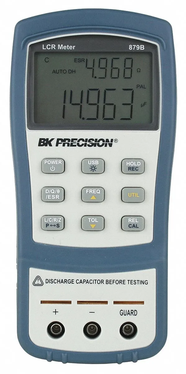B&amp;K Precision B&amp;K Precision 879B LCR meter 40000 counts 1 kHz 10 kHz 100 Hz 120 Hz — product photo