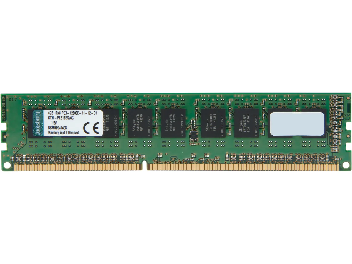 Kingston Technology Corp. Kingston Technology Corp. KTH-PL316ES/4G 4GB DDR3 1600 ECC server RAM — product photo