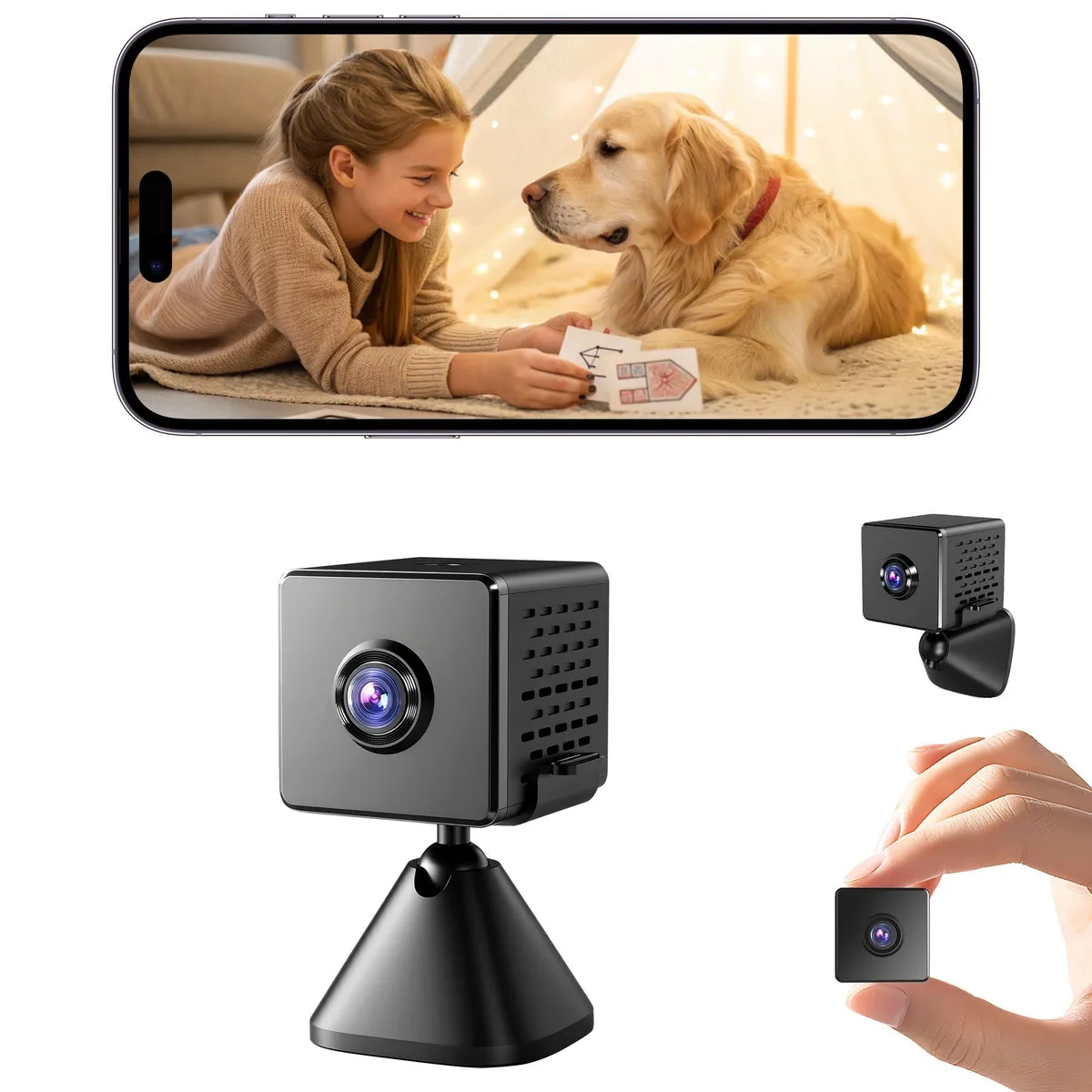vebiliki A3 4K Wi-Fi network camera 15fps 147° 16ft night vision 2.4GHz plug-in — product photo