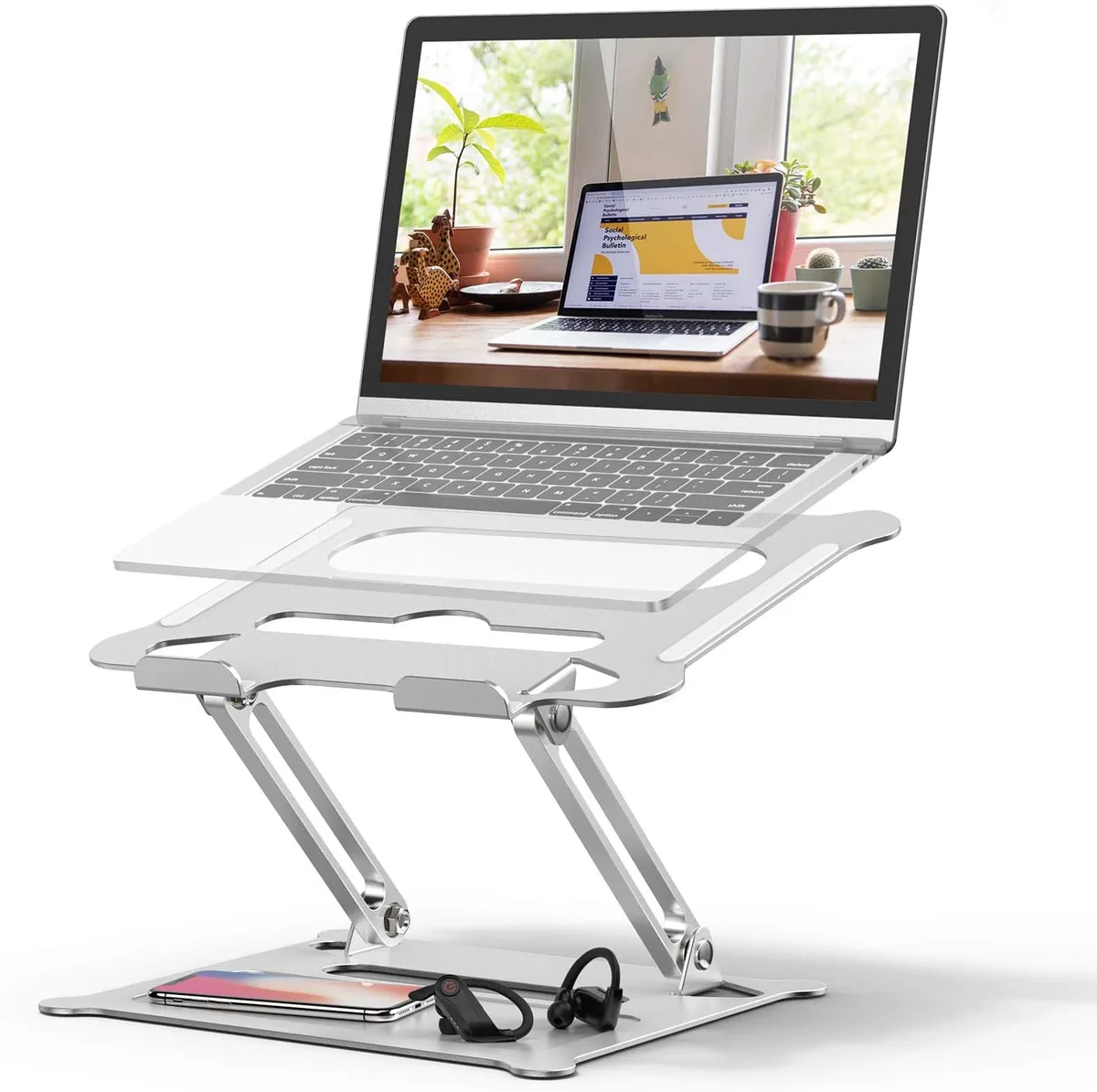 Jansicotek Jansicotek Z19 Silver adjustable laptop riser stand 10-17 inch — product photo