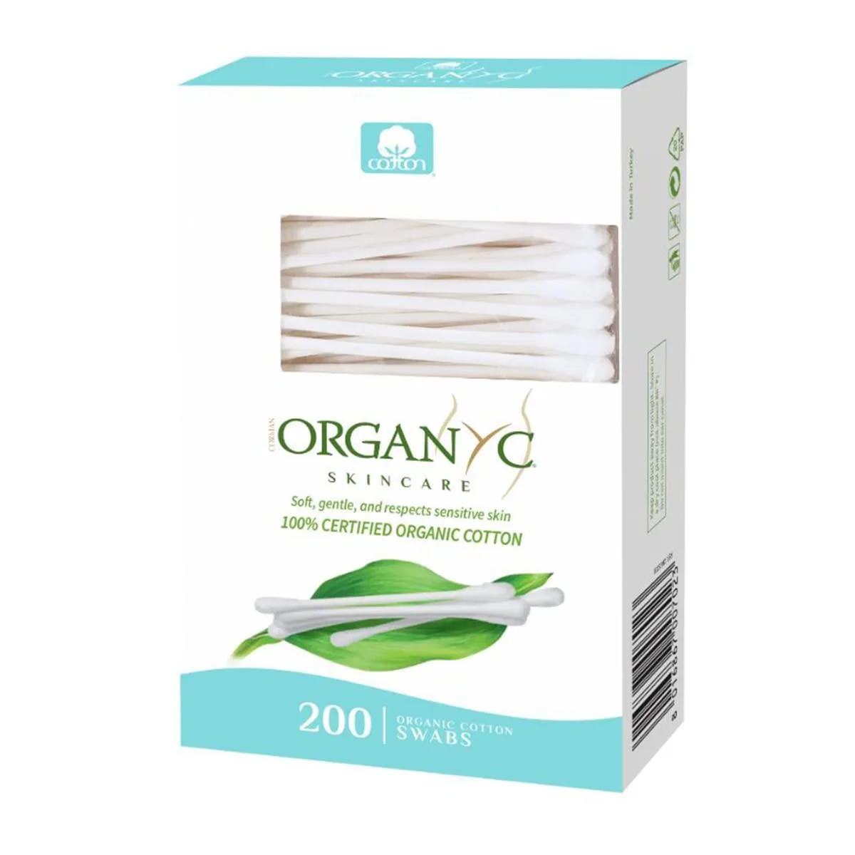 Organyc R00702 Cotton Swabs 200 Count White — product photo
