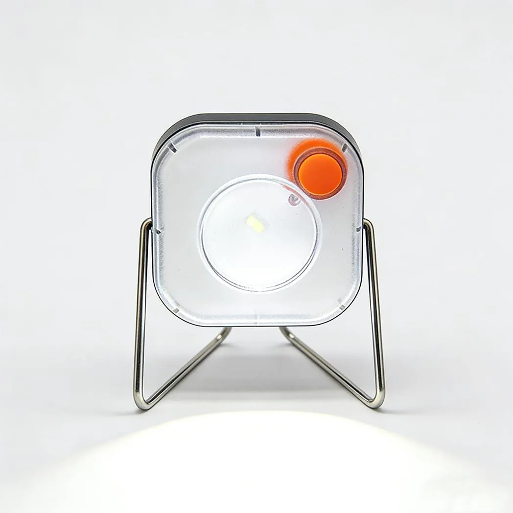 Two black solar lanterns with rotatable stands
