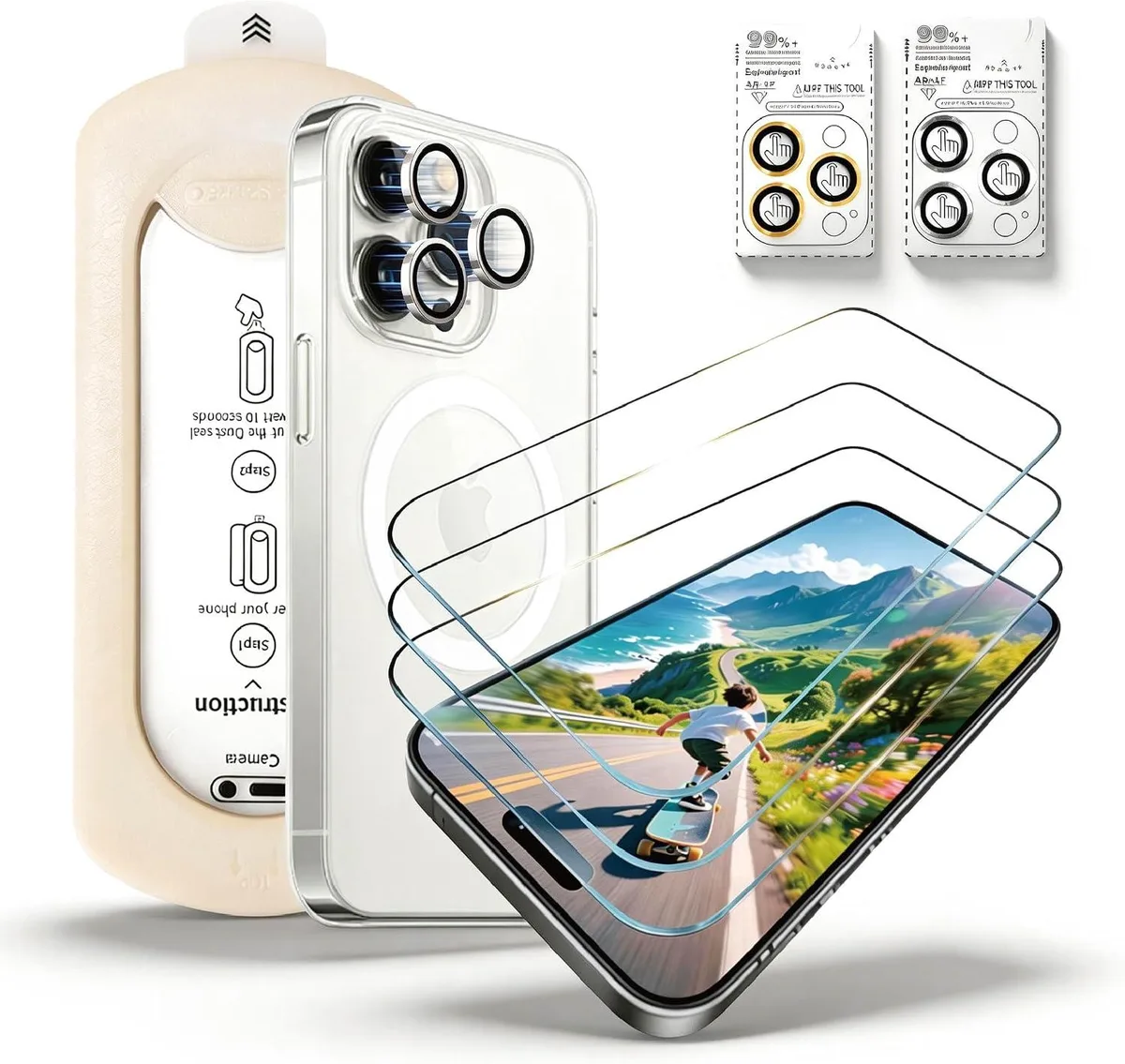 NuoTo NuoTo iPhone 17 Pro Screen Protector Kit with Case — product photo