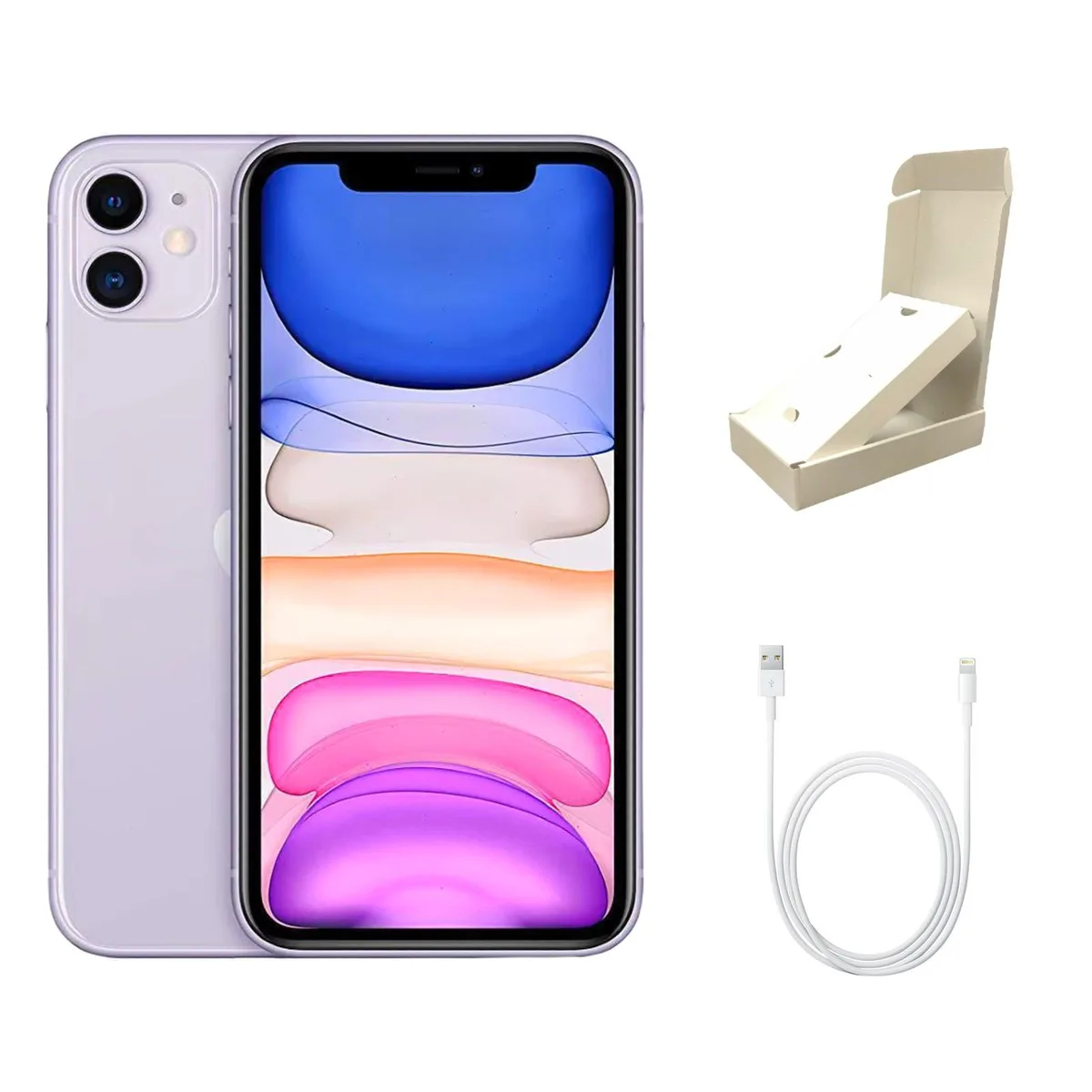 Apple Apple iPhone 11 A2111 64GB Purple Grade A Gift Box cell phones - unlocked — product photo
