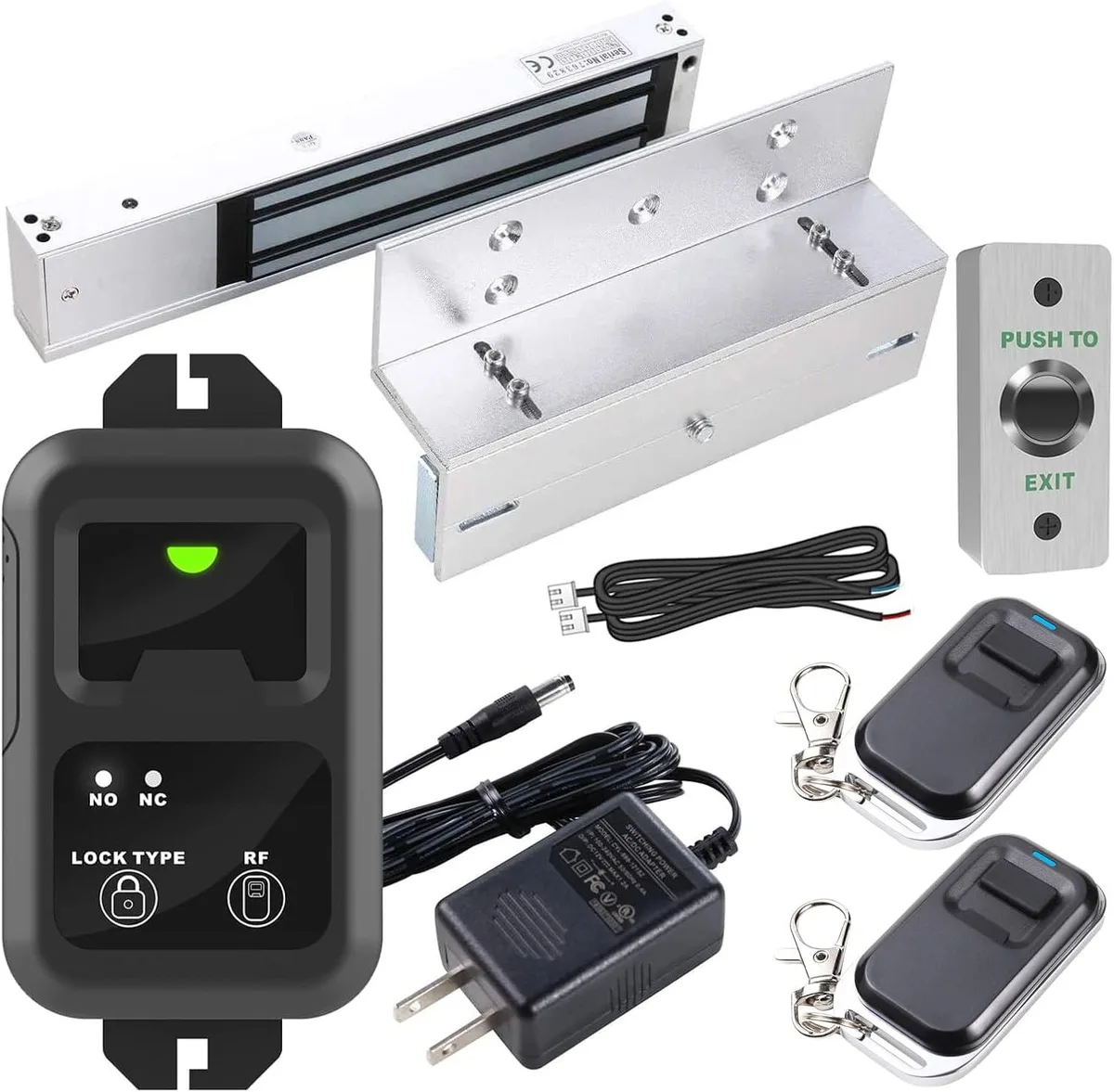 BFKK BFKK 600Lbs Electromagnetic Lock Kit Z&L Bracket Inswinging Door Access Barrier — product photo