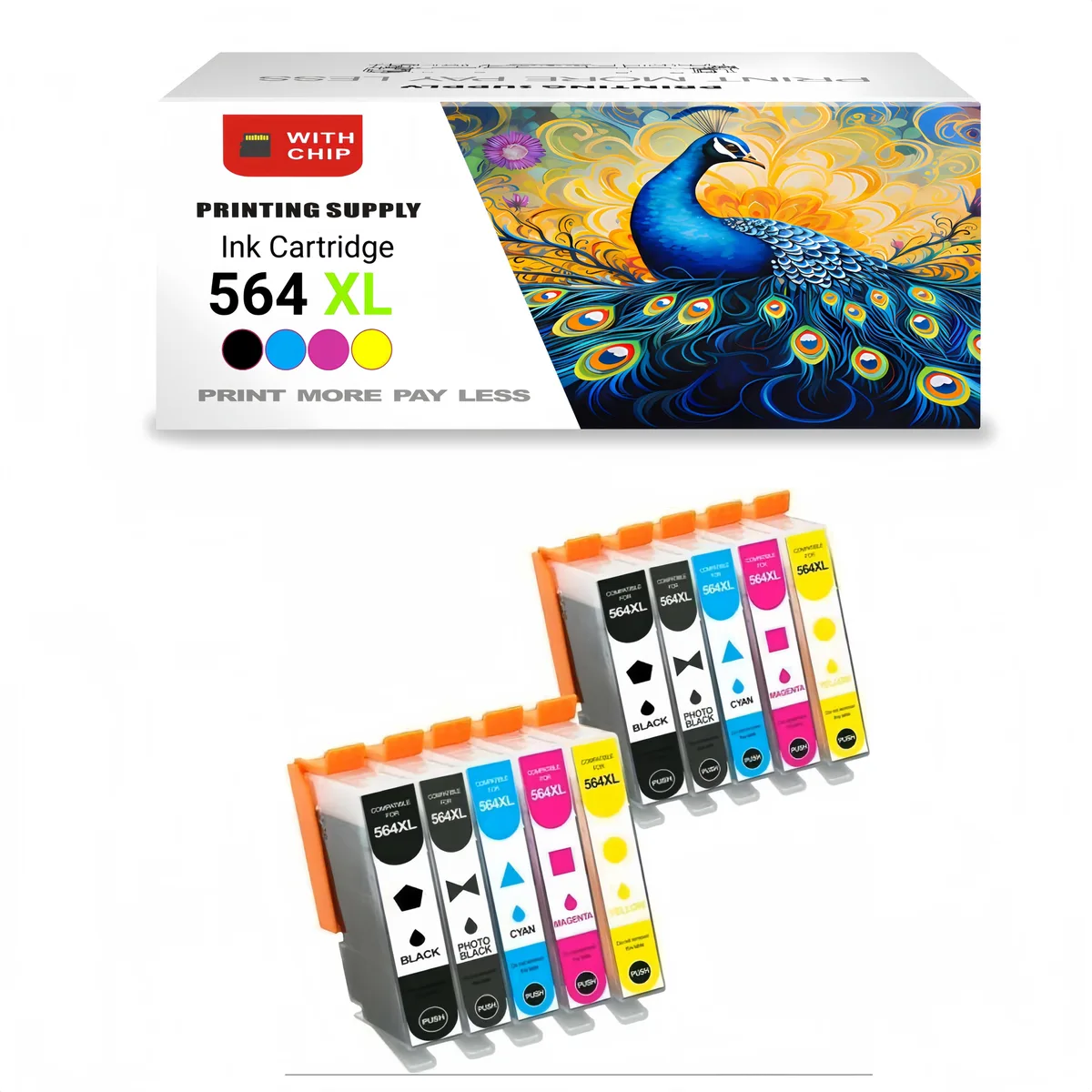 Ninestar Technology Ninestar Technology 564XL 10-pack high-yield ink cartridges — product photo