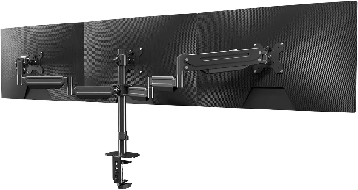 BFKK BFKK Triple Monitor Stand Gas Spring 17-27in 13.2lbs Black — product photo