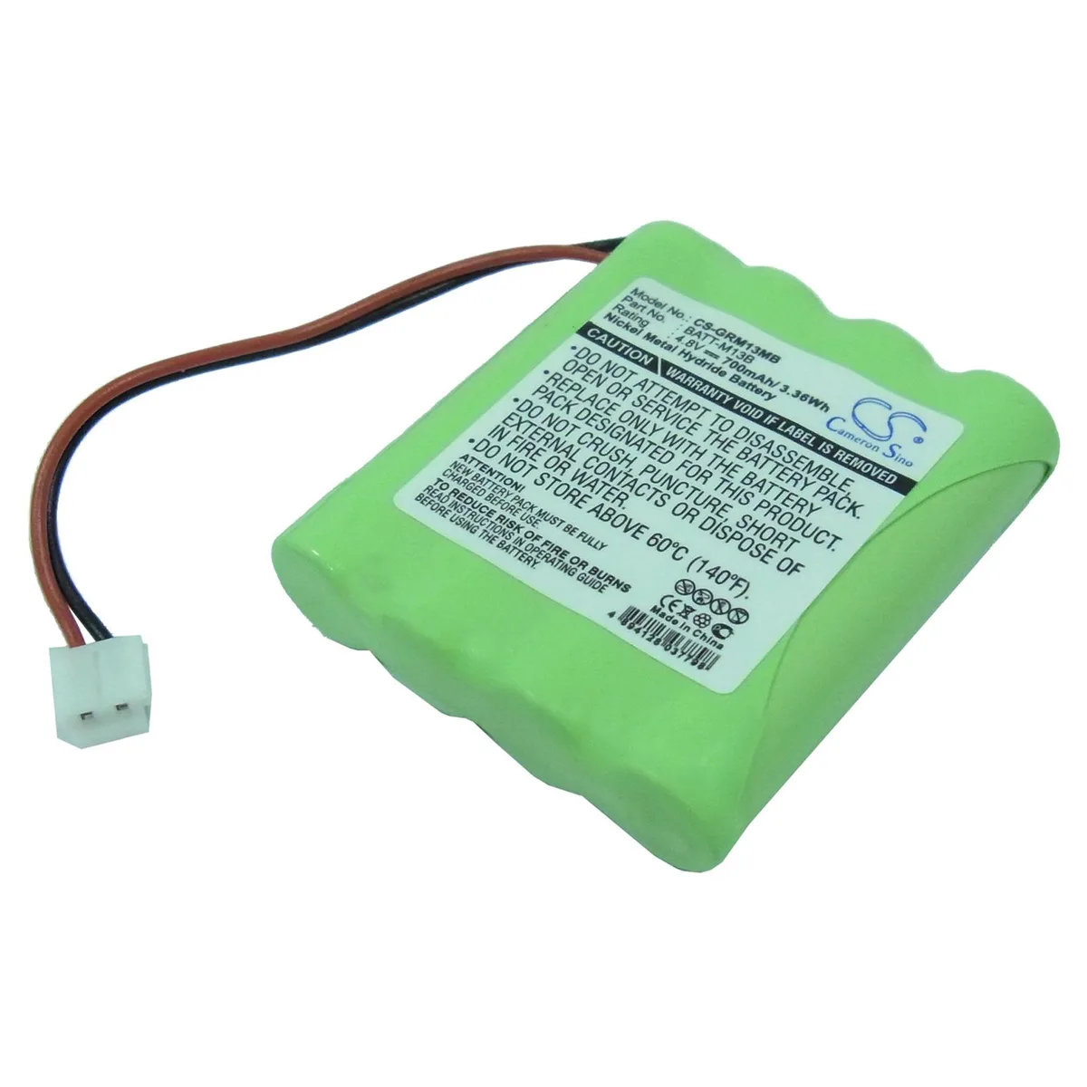 Cameron &amp; Co Cameron &amp; Co DS-CS-GRM13MB Ni-MH Battery 4.8V 700mAh Green — product photo