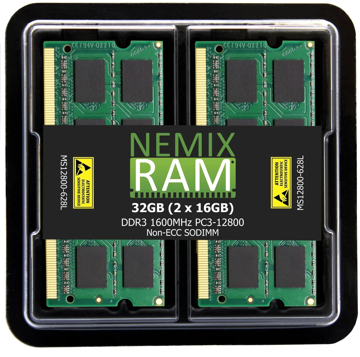 NEMIX RAM NEMIX RAM 32GB (2x16GB) DDR3 1600 PC3-12800 1.35V 204-Pin SODIMM Laptop RAM — product photo