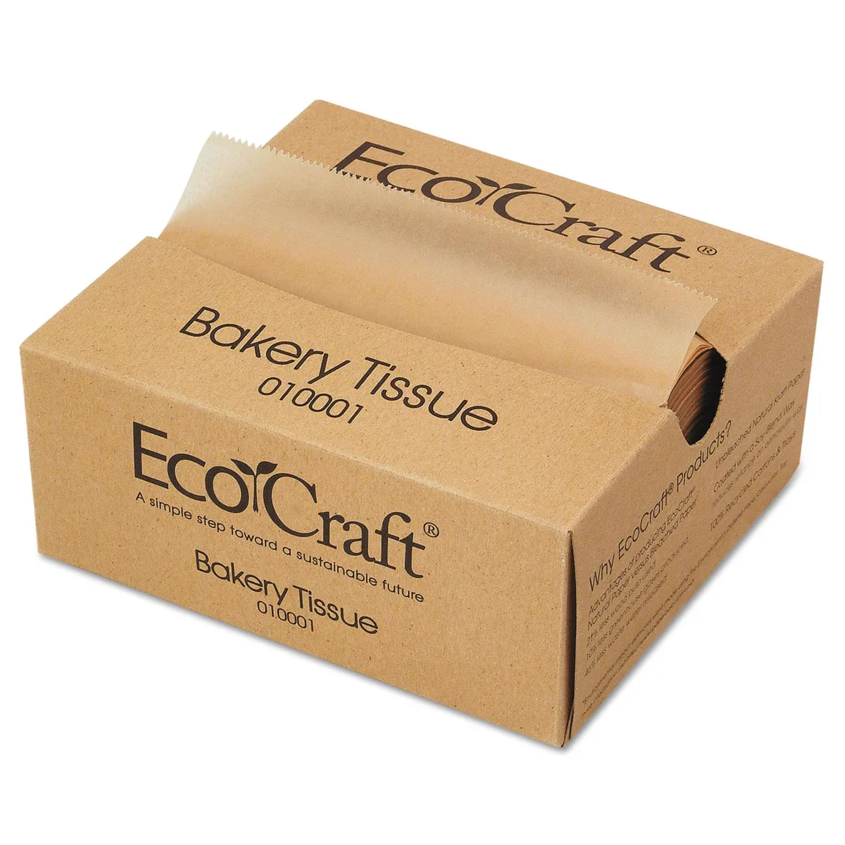 EcoCraft EcoCraft Interfolded Dry Wax Deli Sheets 6 x 10.75 Natural 1000/Box 10 Bx/Ct — product photo
