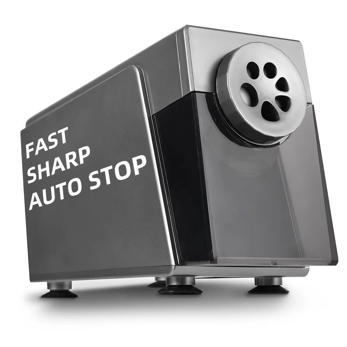  Zmol JY-043 Electric Pencil Sharpener 6-12mm Silver — product photo