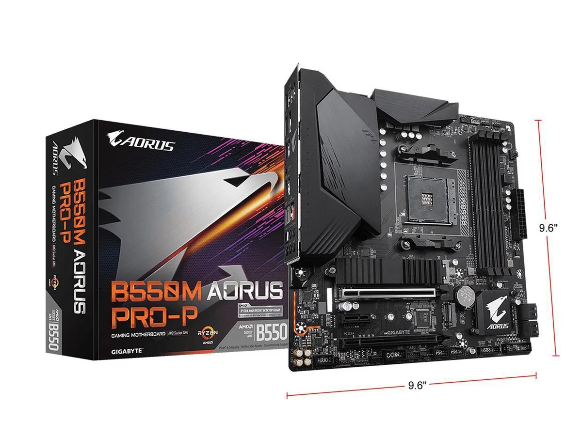 GIGABYTE GIGABYTE B550M AORUS PRO-P AM4 AMD motherboard — product photo