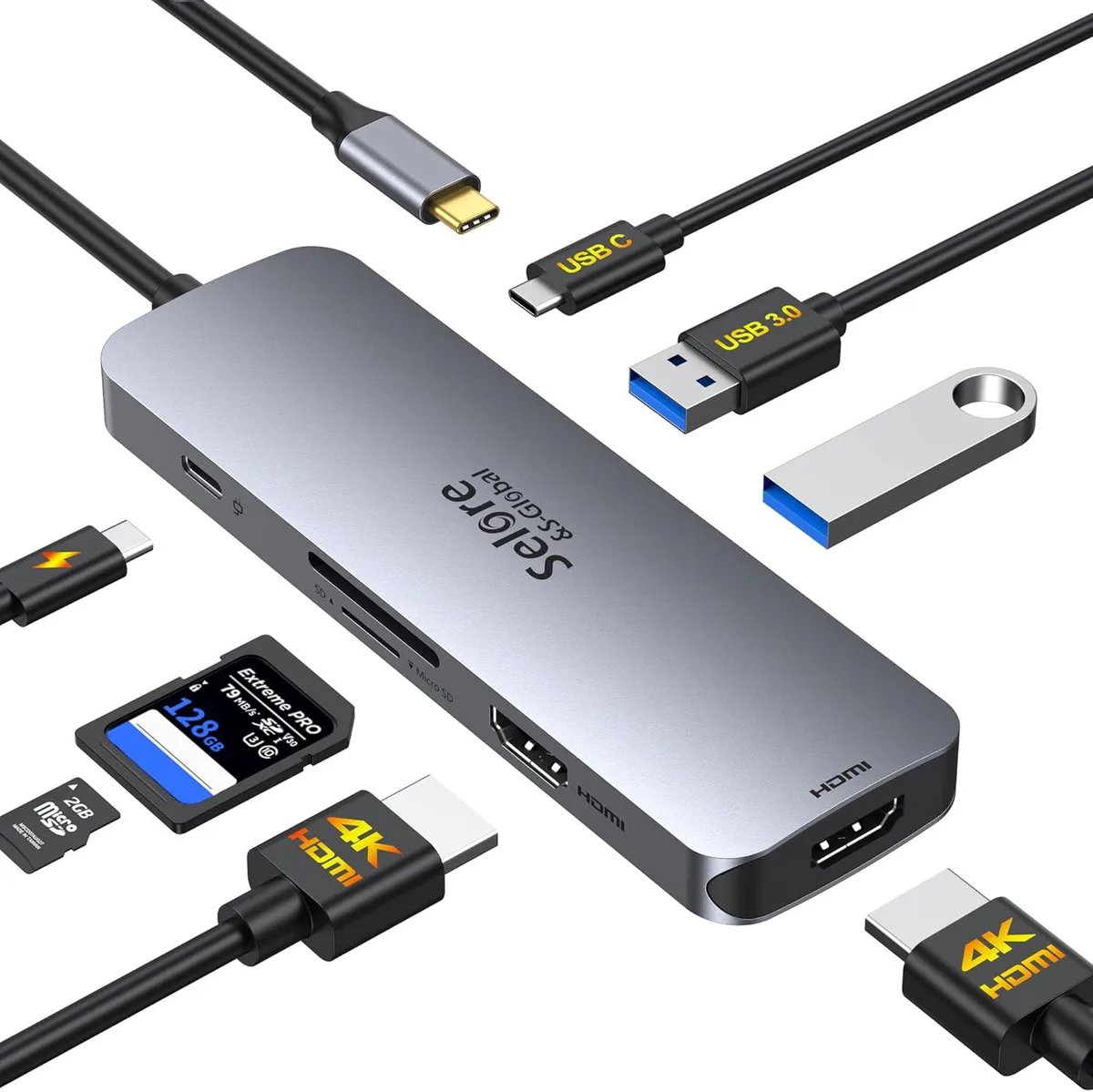 BFKK BFKK USB-C Docking Station Dual HDMI 4K60Hz 100W PD 87W Output — product photo
