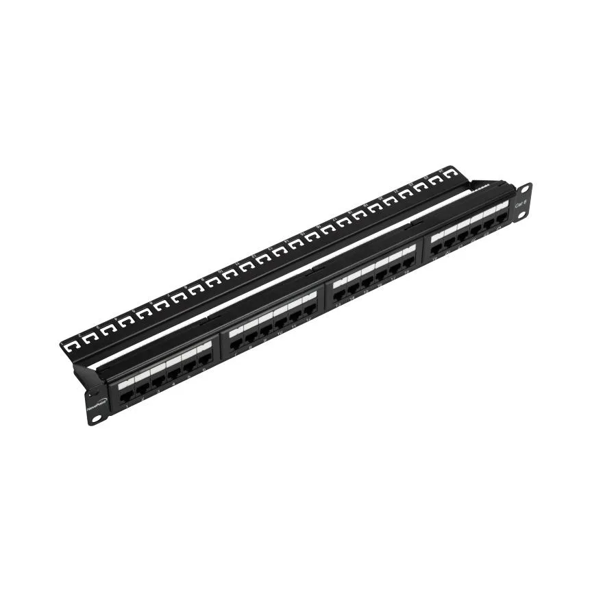 NavePoint NavePoint 24-Port Cat6 UTP Patch Panel 19-Inch Rackmount 1U Black — product photo