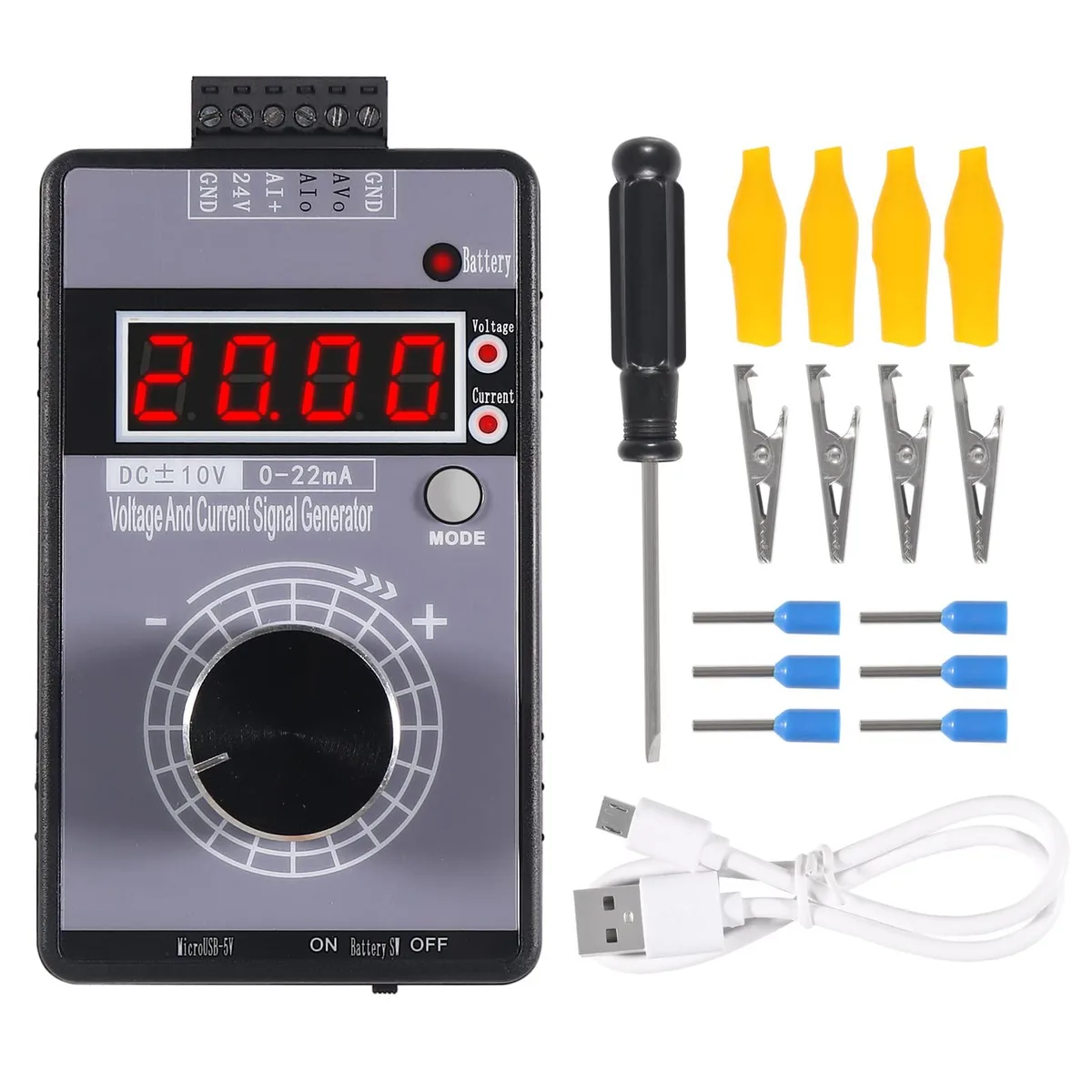 KEHIPI KEHIPI Adjustable 4-20mA Signal Generator 0-10V/0-22mA LCD electrical system tool — product photo