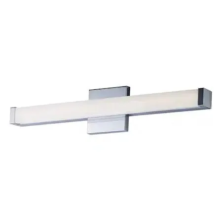 Polished chrome 24 inch vanity light with single LED module