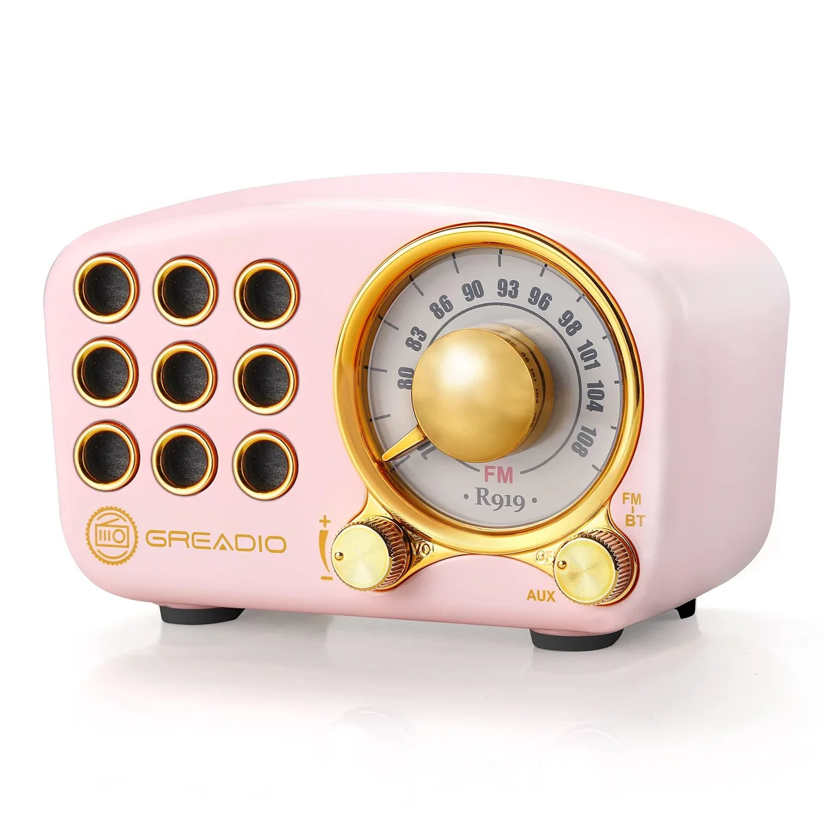 ARCTIC ARCTIC Retro Bluetooth Speaker 5.0 FM Radio Pink 2 in 1 accessory — product photo