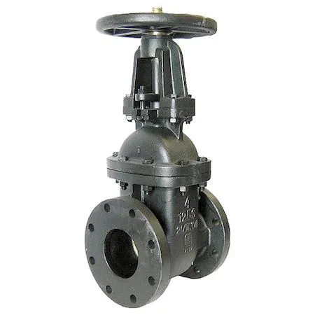 Cast iron gate valve with bronze trim and handwheel, 3 inch flange connection