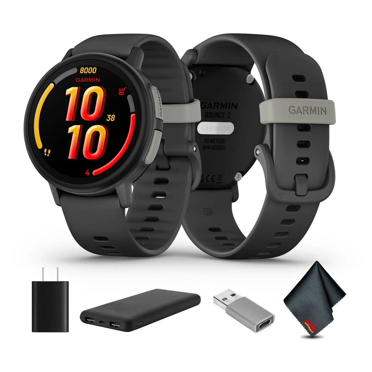 Garmin Garmin Bounce 2 Kids Smartwatch Slate Gray 1.3" .48" 2000 mAh — product photo