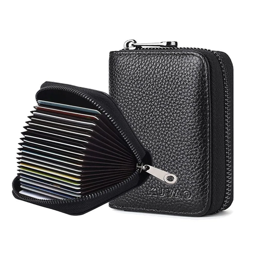  KUVAO Kb RFID Wallet 20 Slots 3.3x1.2x4.1in Black — product photo