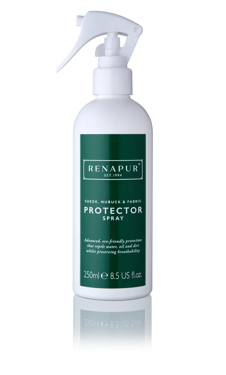 Clear trigger-spray bottle of Renapur suede and fabric protector, 250 ml