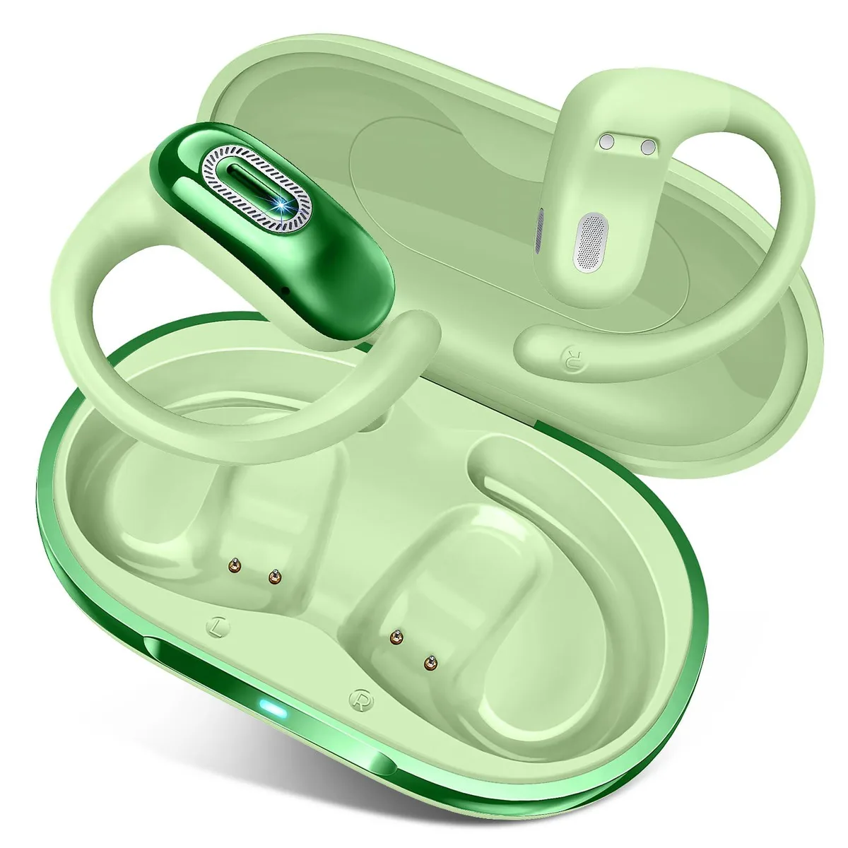 No Sew No Sew Q77 Open-Ear Headphones Bluetooth 5.4 Green 50H — product photo