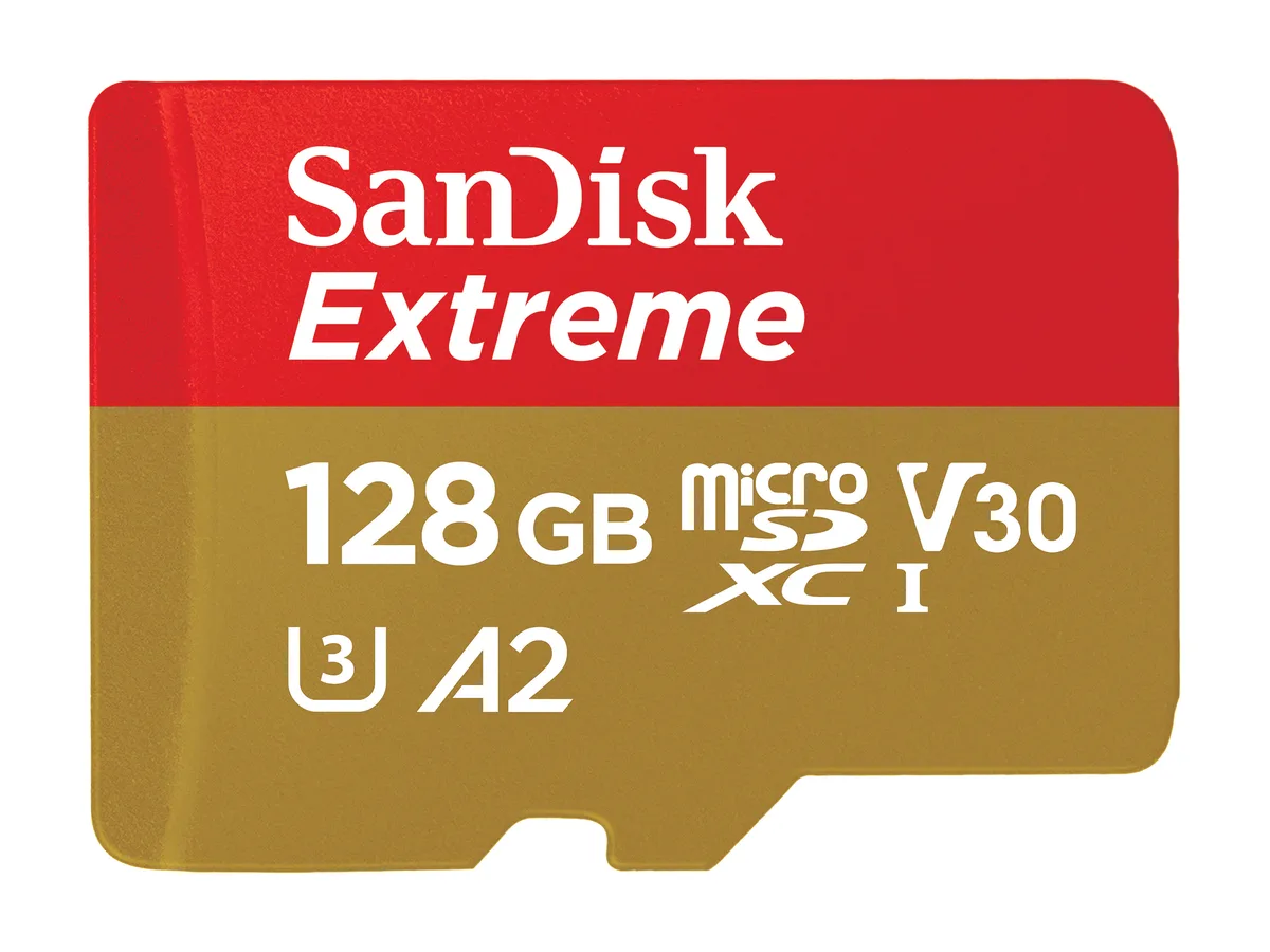 SanDisk SanDisk Extreme SDSQXA1-128G-GN6MA 128GB microSDXC memory card — product photo