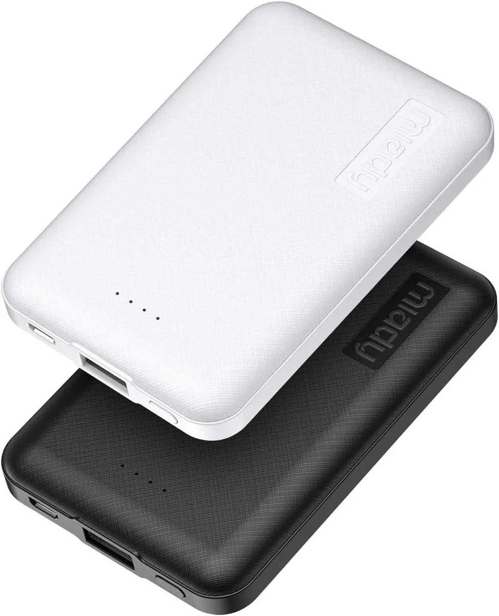 Evopow M5 5000mAh Power Bank 2-Pack Black White — product photo