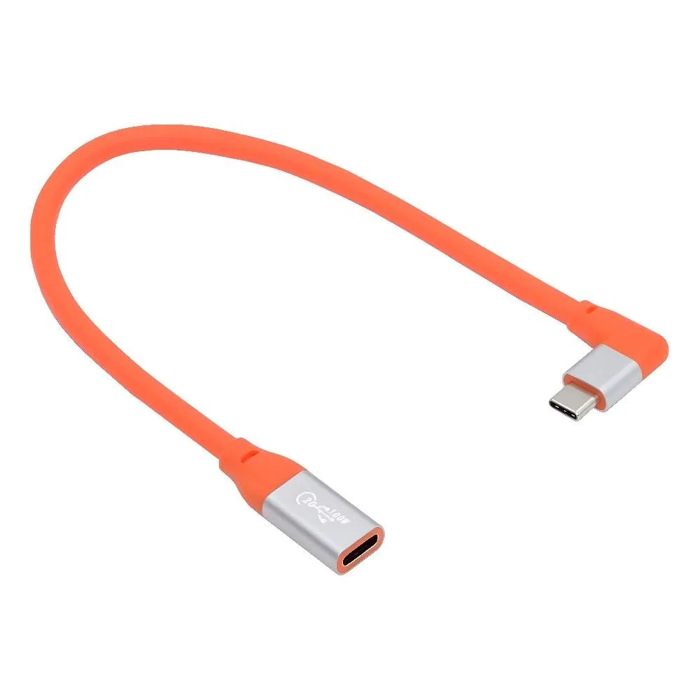 LORDWORLD LORDWORLD USB 3.2 Male-Female Extension Cable 20Gbps 90° 100W 8K 5K USB4.0 Type-C — product photo