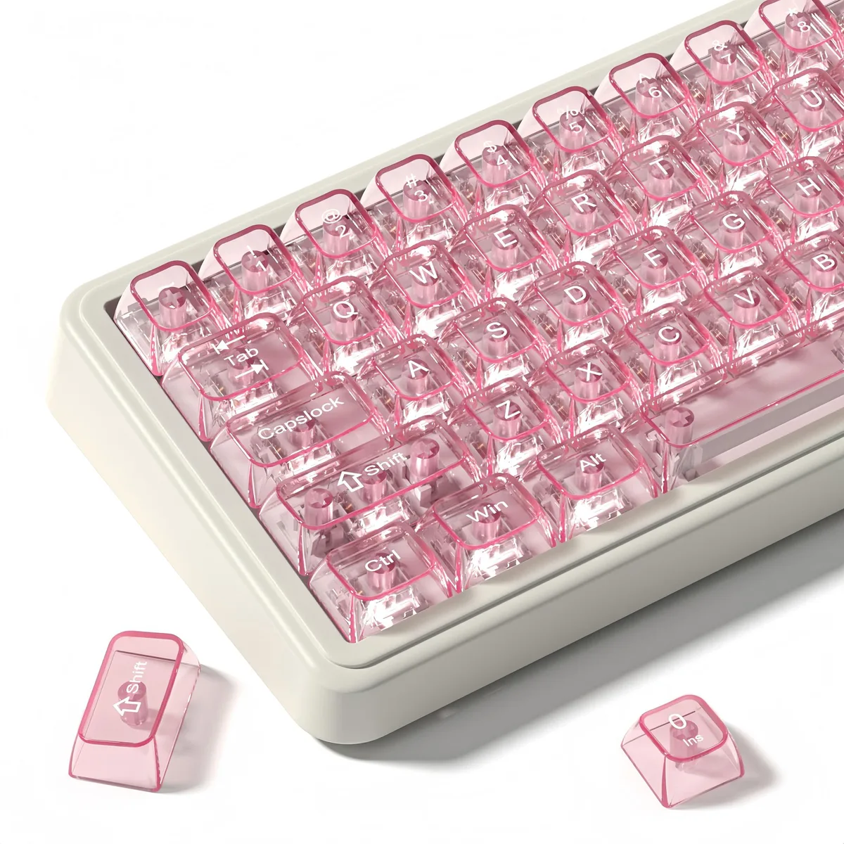 Womier Womier MDA Profile Clear Keycaps 115-Key Set Pink — product photo