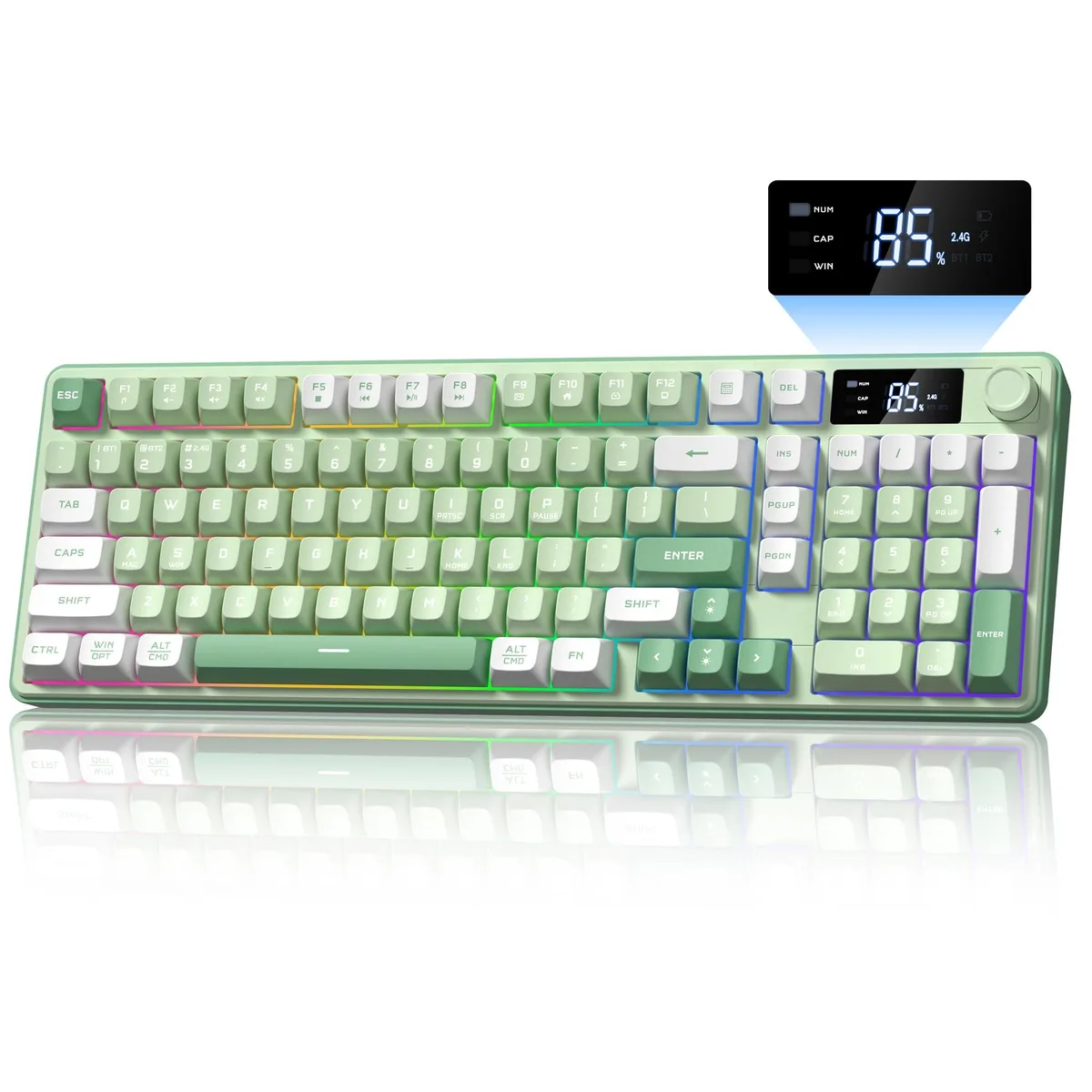 Womier Womier Keymatic Membrane Gaming Keyboard Green 98-key 4000mAh — product photo