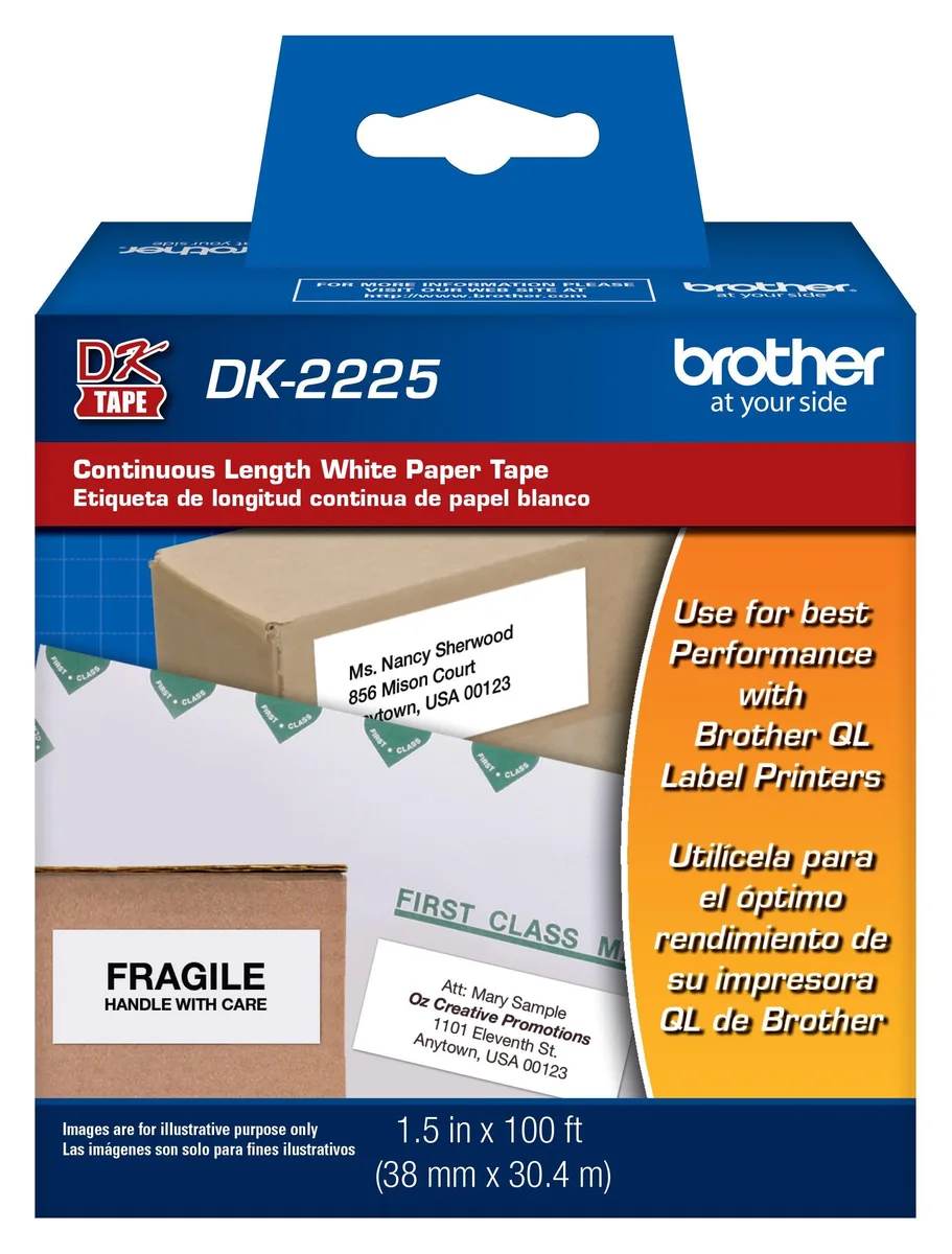 Brother Brother DK2225 1.5" x 100 ft continuous paper label — product photo