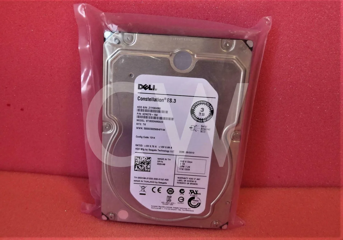 DELL DELL 55H49 3TB 7.2K 6Gb/s 3.5" SAS internal hard drive — product photo