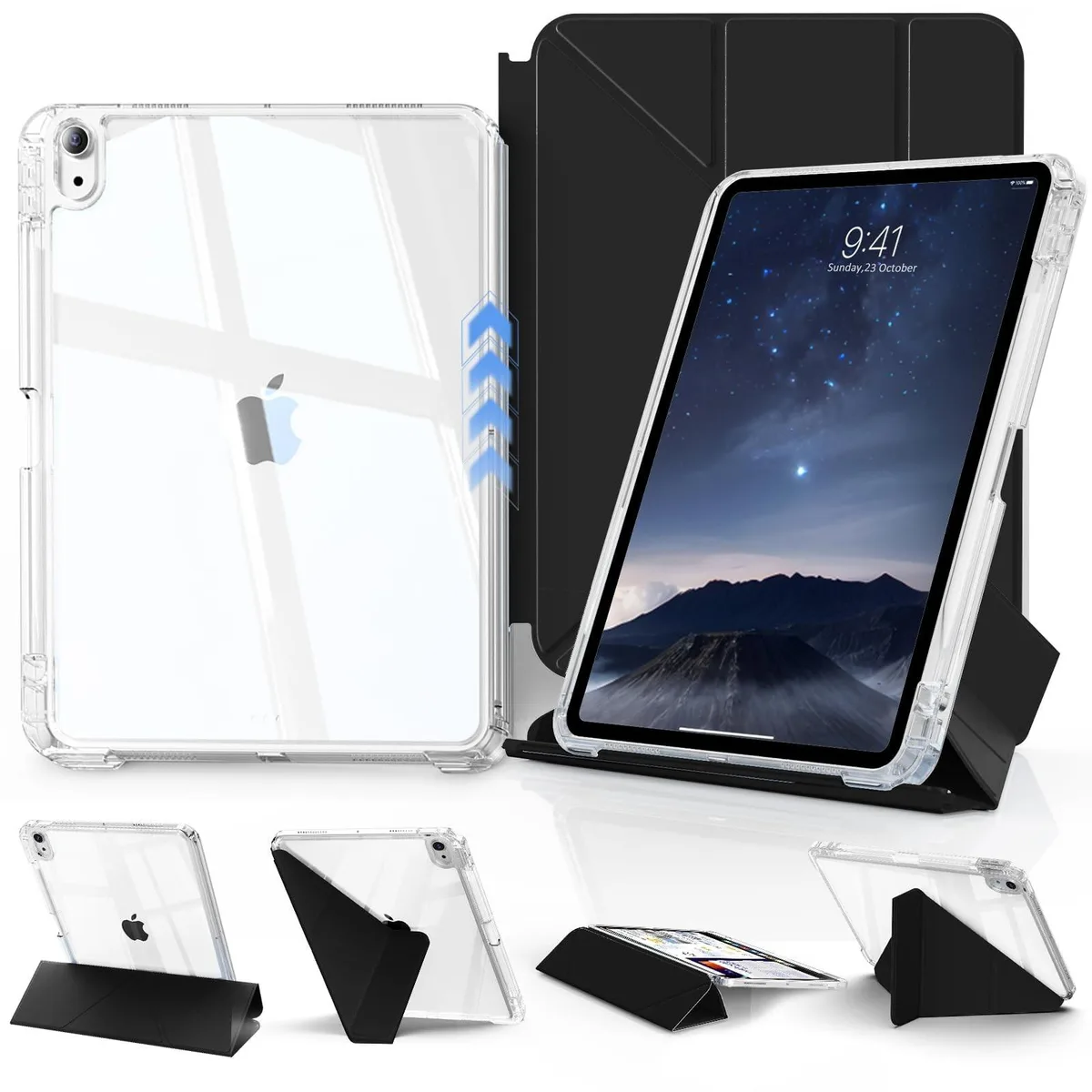 ARENTI ARENTI 2 in 1 accessory for iPad 10th Gen 10.9" (2022) and 11th Gen 11" (2025) Black — product photo