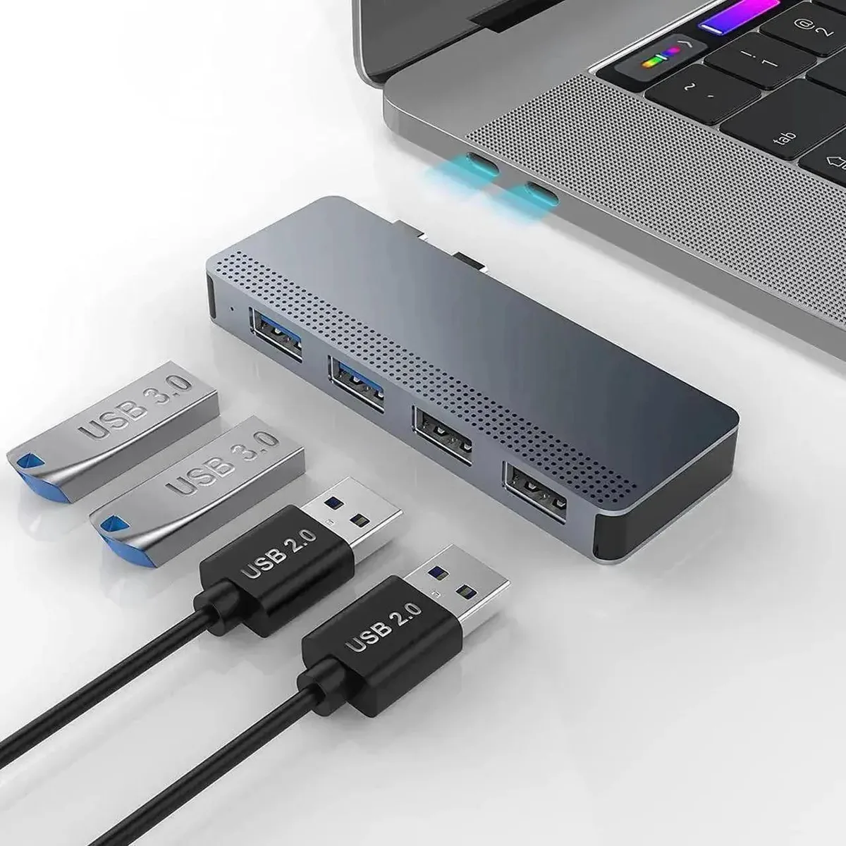 SMUGDESK SMUGDESK 4-in-2 Dual USB-C Hub for MacBook Pro 2016-2020 Air 2018-2020 2×USB 3.0 2×USB 2.0 — product photo