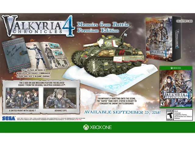 Sega Sega Valkyria Chronicles 4 Memoirs From Battle Premium Edition xbox one video game — product photo