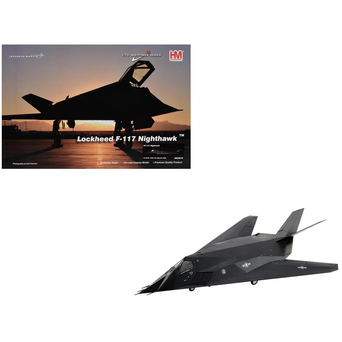 Hobby Master Hobby Master Lockheed YF-117 Nighthawk "Edwards AFB" 1/72 Diecast — product photo
