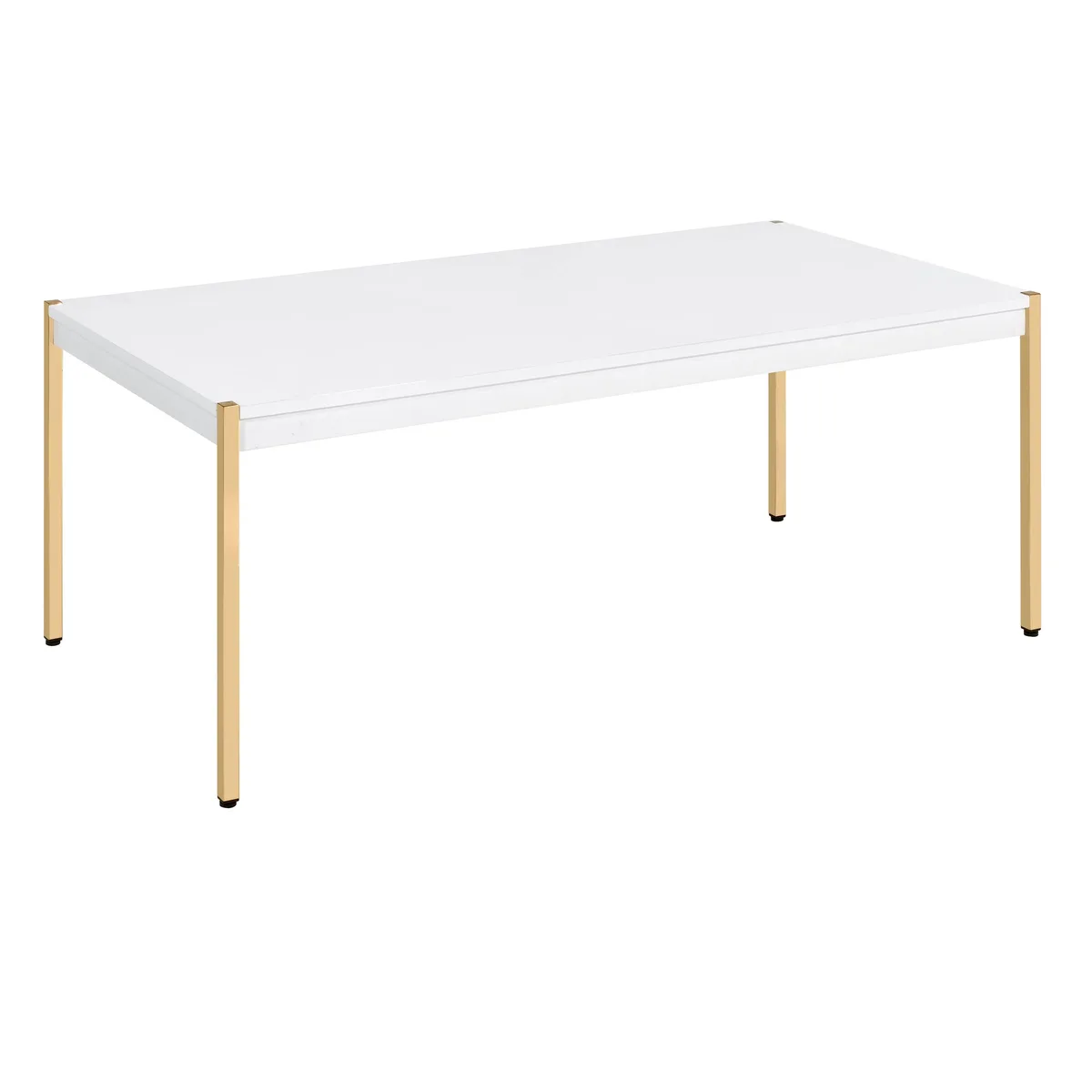 tuphen tuphen White and Gold Rectangle Coffee Table — product photo