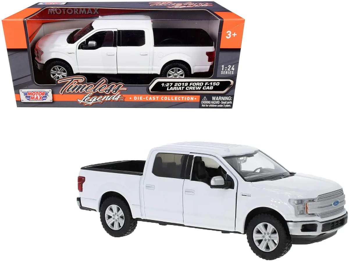 MOTORMAX MOTORMAX 2019 Ford F-150 Lariat Crew Cab Pickup Truck White 1/24-1/27 Diecast Model Car — product photo