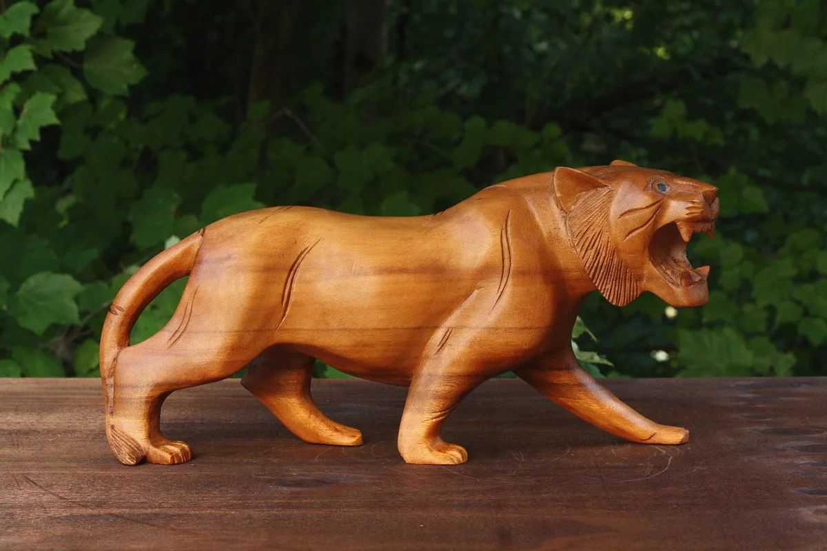 G6 Collection G6 Collection Hand Carved Tiger Figurine 6 in Home Accent — product photo