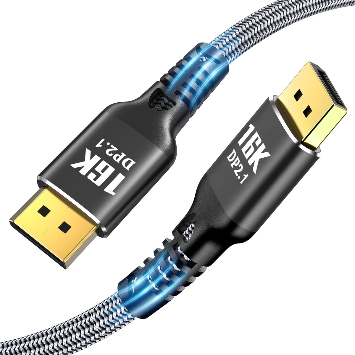 ESTONE ESTONE A0108 VESA Certified DisplayPort 2.1 cable 10 ft 16K@60Hz 8K@120Hz 4K@240Hz 80Gbps HDR HDCP DSC 1.2a — product photo