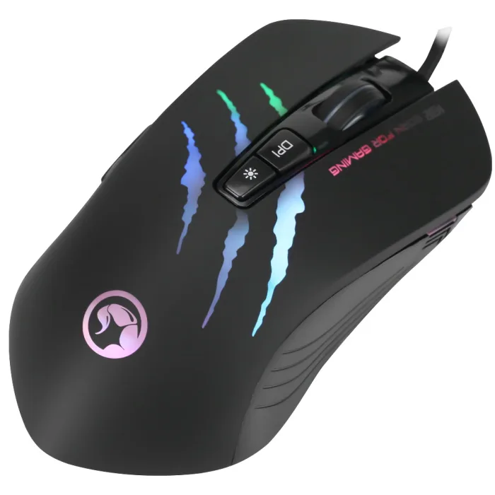 Marvo Tech Marvo Tech M312 USB Wired Gaming Mouse 1200-6400 DPI 7 Buttons Black — product photo