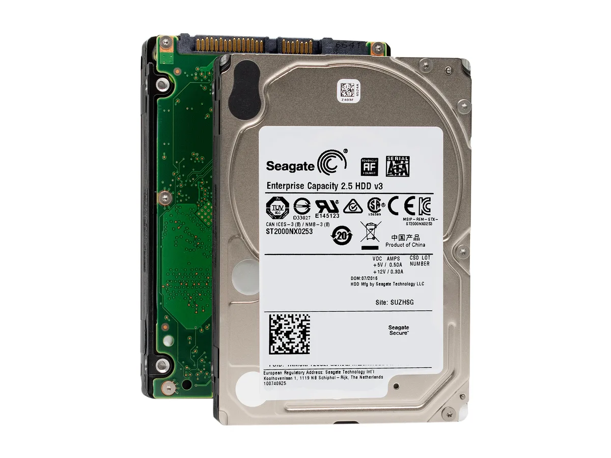 Seagate Seagate Exos 7E2000 ST2000NX0253 2TB 7200 RPM 2.5" laptop hard drive — product photo