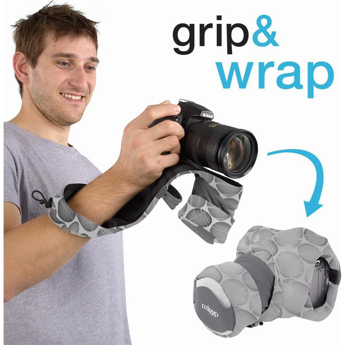 miggo miggo Grip &amp; Wrap DSLR Pebble Road #MW GW-SLR PR 70 — product photo