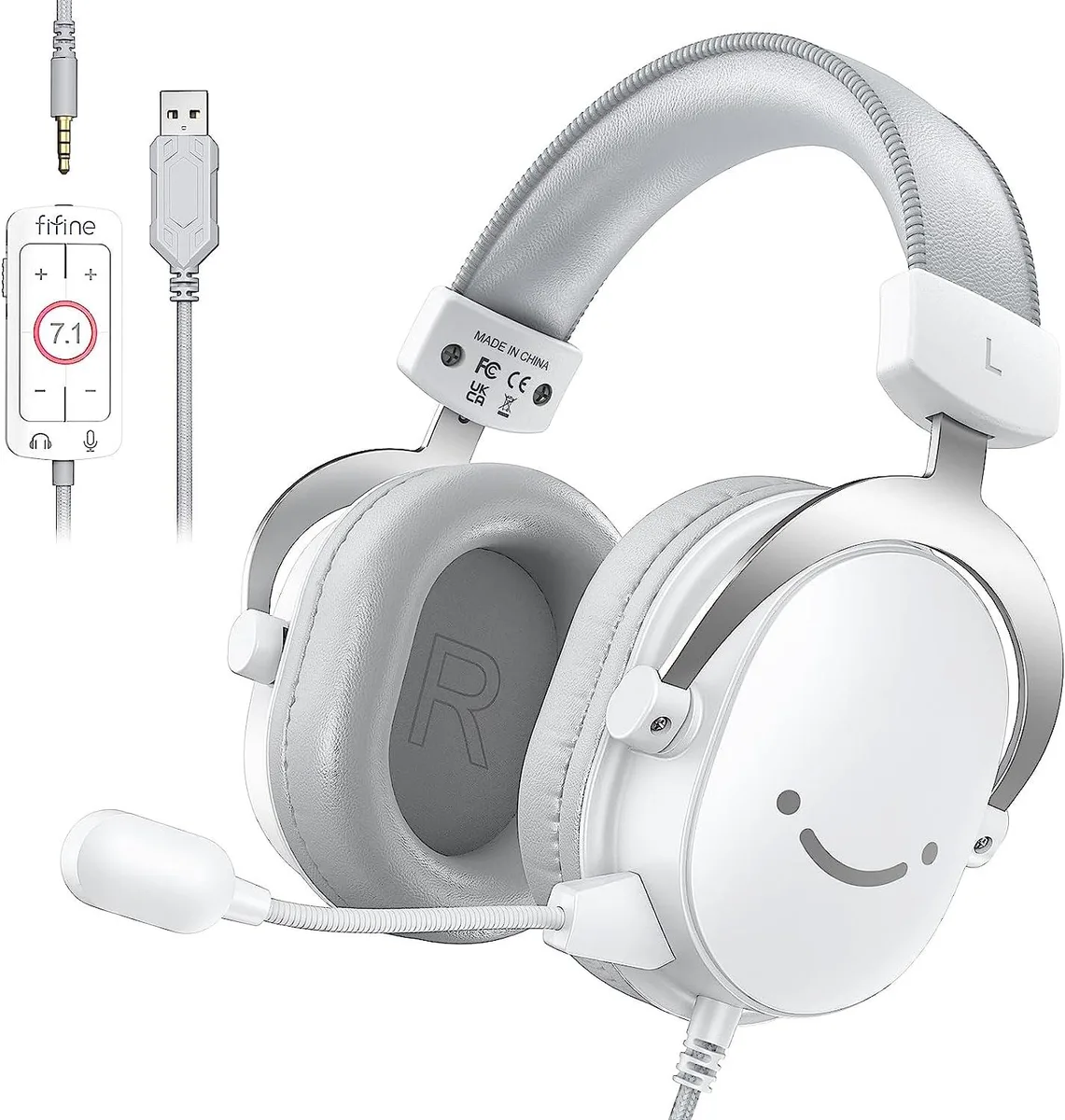 BFKK BFKK White-AmpliGame 7.1 USB/3.5mm Headset — product photo