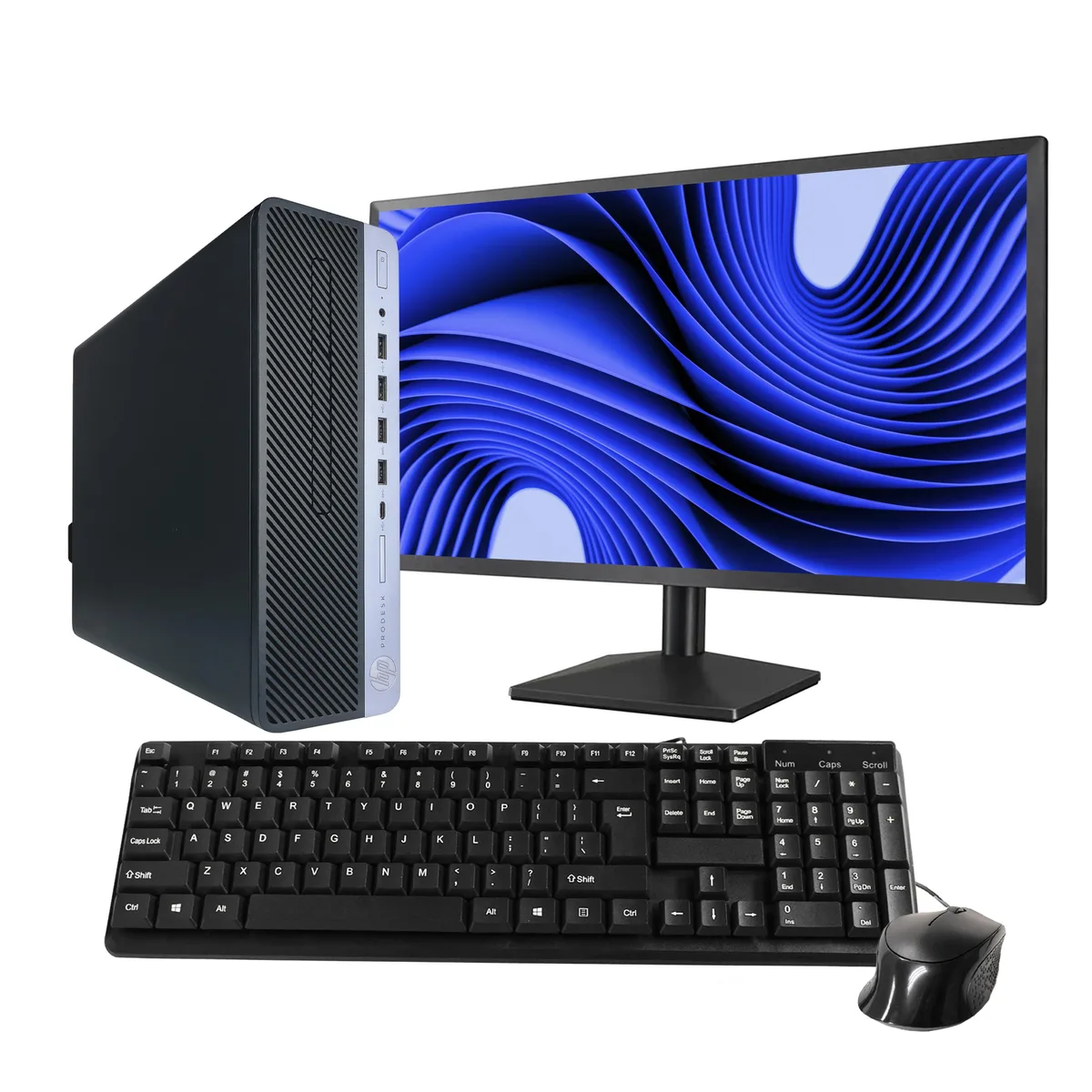 HP HP ProDesk 600 G4 i5-8500 16GB DDR3 500GB SSD 24" Monitor Win11 Pro — product photo