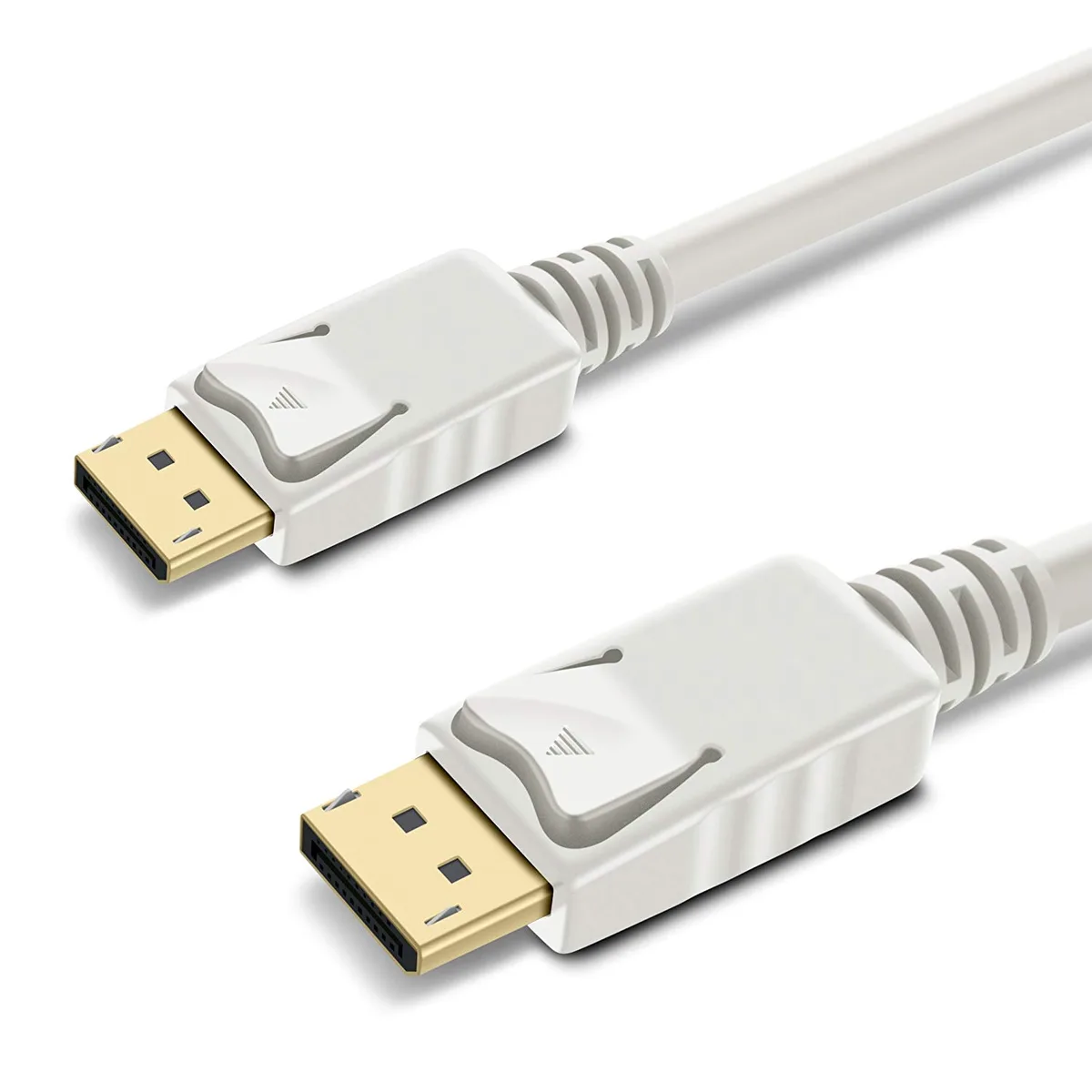 Corn Electronics Corn Electronics DisplayPort cable 6 ft 1.2 21.6 Gbps 3840x2160 60 Hz white — product photo
